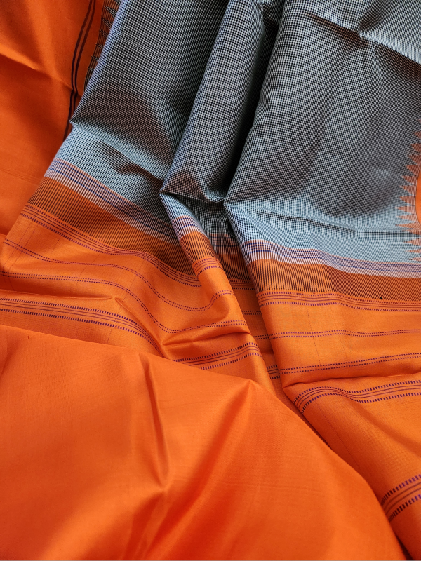 Micro Check Silk Kanjivaram