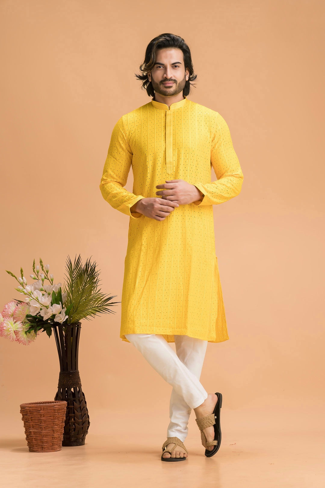 Yellow Hakoba Kurta