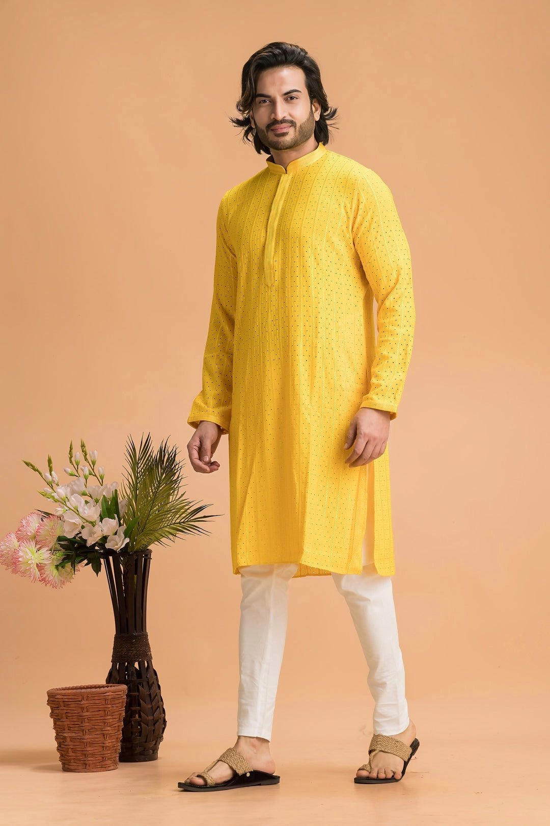 Yellow Hakoba Kurta