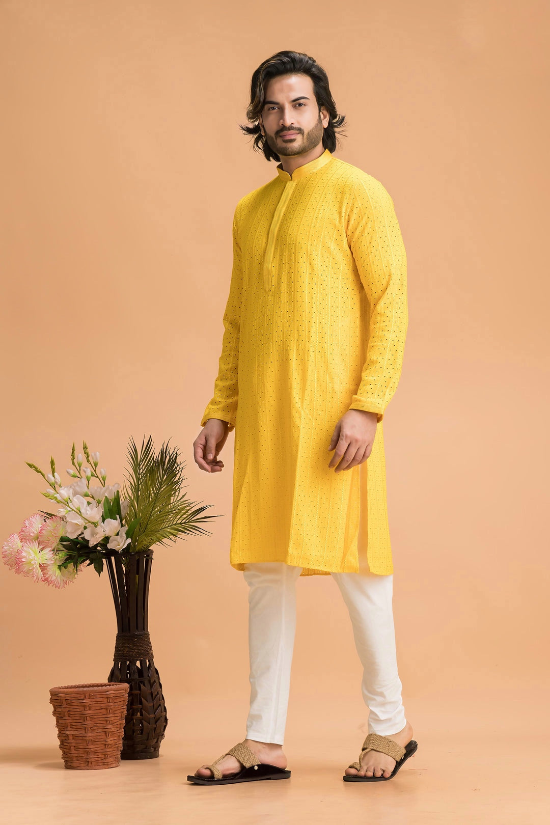 Yellow Hakoba Kurta