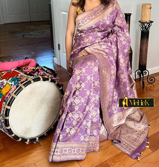 Benarasi Silk Saree - Lavender