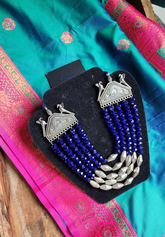 Royal blue Crystal with Dholki